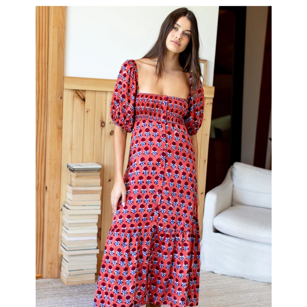 Emerson Fry Red Floral Maxi Dress